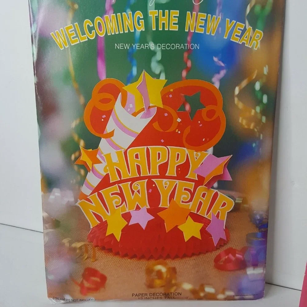 Happy New Year Paper Decor Old Stock American Greetings VTG 80s New Other